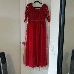 Red Burgundy Dress